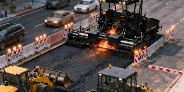 Constructores realizan tractorazo en La Paz y exigen reajuste de precios de materiales