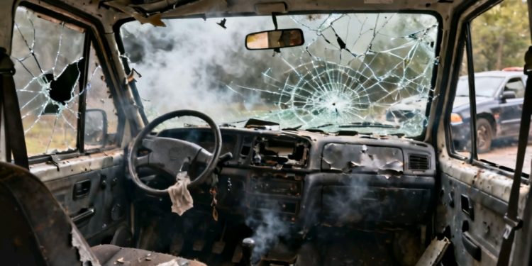 Chofer queda atrapado tras choque entre minibús y camión en los Yungas